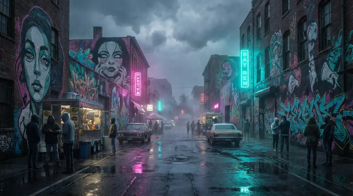 四房播播开心网 - 雨夜壁画街